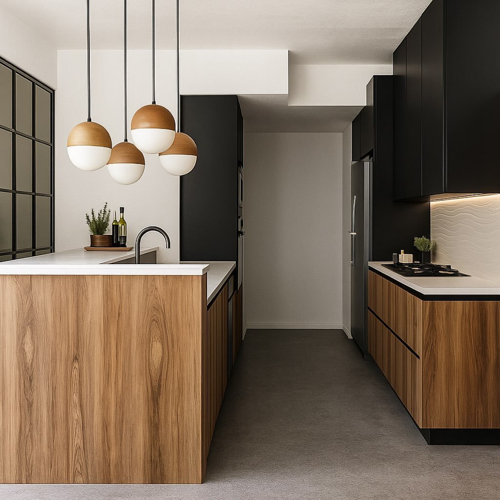 Cocina terminada de Sexto Elemento Studio